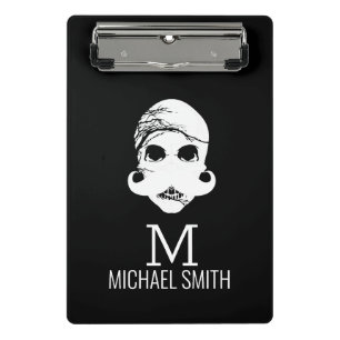 Funny Mustache Monogram Mini Klembord