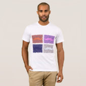 Funny Mustache op leopard Skin 8 T-shirt (Voorkant volledig)