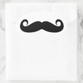 Funny Mustache Ovale Sticker (Tas)