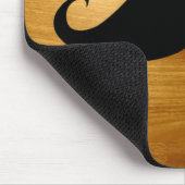 Funny Mustache over Shiny Wood Texture Background Muismat (Hoek)