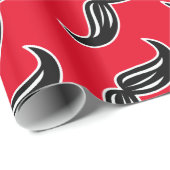Funny Mustache Red Wrapping Paper Cadeaupapier (Rol Hoek)