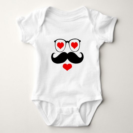 Funny Mustache Romper (Voorkant)