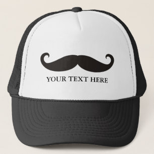 Funny Mustache / Schnurrbart + jouw tekst Trucker Pet