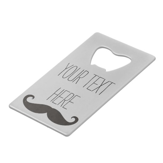 Funny Mustache / Schnurrbart + votre texte (Dos Angle)