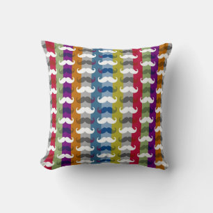 Funny Mustache Stripe Pattern Kussen