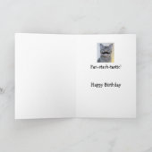 Funny Mustache voor een man dat Birthday Cat is Kaart (Binnen)