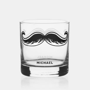 Funny Mustache Whisky Glas