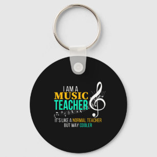 Funny muziekleraar T-shirt muziekleraar Cool thee Sleutelhanger