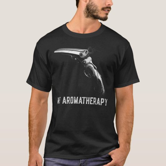 Funny My Aromatherapie Shotgun Firearm Enthusiast T-shirt (Voorkant)