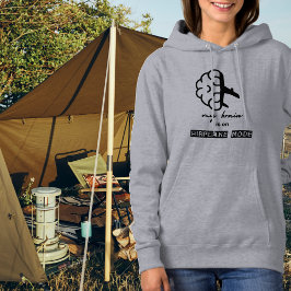 Funny My Brain is on Airplane Mode Coworker Simple Hoodie