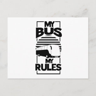 Funny My Bus My Rules Bus Driver Briefkaart
