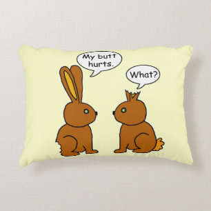 Funny My Butt Hurts Bunnies Decoratief Kussen