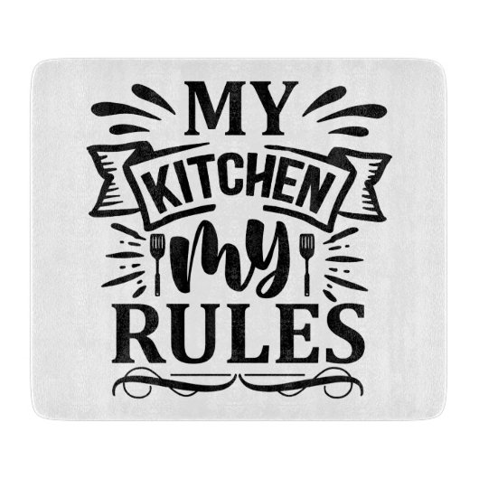 Funny My Kitchen, mijn regels Snijplank (Voorkant)