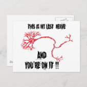 Funny My Last Nerve Briefkaart (Voorkant / Achterkant)