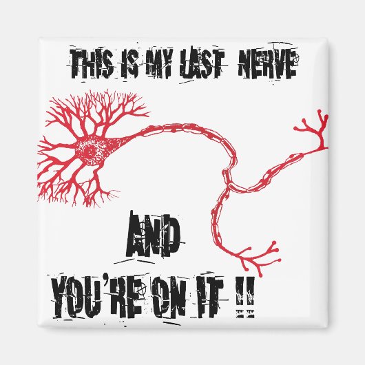 Funny My Last Nerve Magneet (Voorkant)