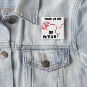 Funny My Last Nerve Vierkante Button 5,1 Cm (In situ)