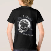 Funny "My Lizard Ate My Homework" Black Tri-Blend Shirt (Achterkant)
