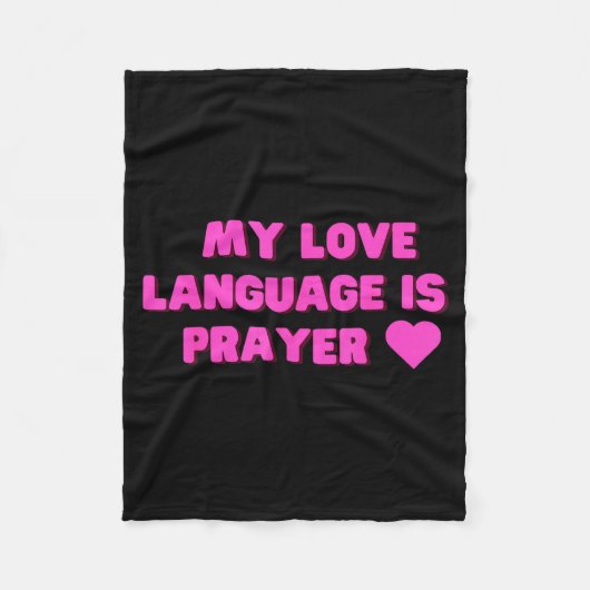 Funny My Love Language Is Prayer Jesus Christian  Fleece Deken (Voorkant)