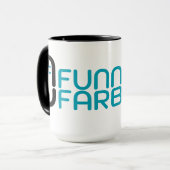 Funny N Farbsy Microfoon Logo & Wordmark Mok (Voorkant links)