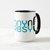 Funny N Farbsy Microphone Logo & Wordmark Mug (Devant droit)