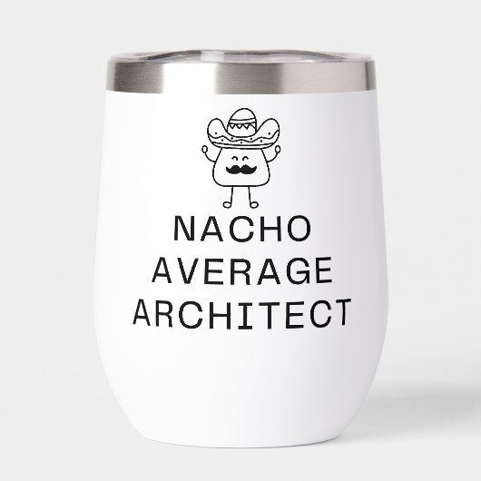 Funny Nacho Average Architect Pun Cute Mustache (Achterkant)