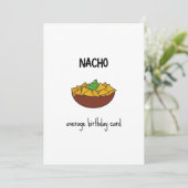 Funny Nacho Pun Birthday Kaart (Staand voorkant)