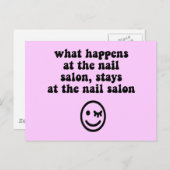 Funny nagelsalon briefkaart (Voorkant / Achterkant)