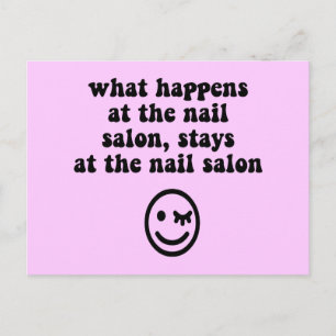 Funny nagelsalon briefkaart