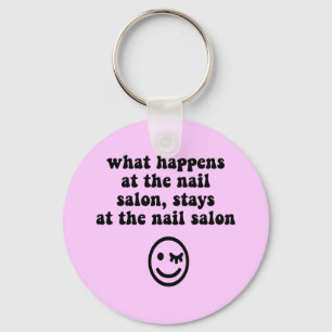 Funny nagelsalon sleutelhanger
