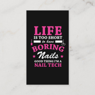 Funny Nail Tech cosmeticiant - Funny Occupation Visitekaartje