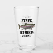 Funny Name Rainbow Trout Fly Fishing Fisherman Glas (Achterkant)
