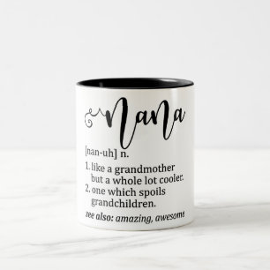 Funny Nana Definition Tweekleurige Koffiemok