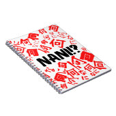 Funny Nani Meme Japanse Typografie Notitieboek (Rechterzijde)