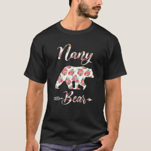 Funny Nany Beer Floral Beer Matching Family Moeder T-shirt