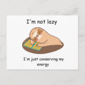 Funny Napping Sloth Feestdagenkaart (Voorkant)