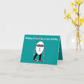 Funny Narcissist Hipster Egg carte cadeau d'annive (Fleur jaune)