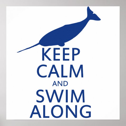 Funny Narwhal Humor Poster (Voorkant)