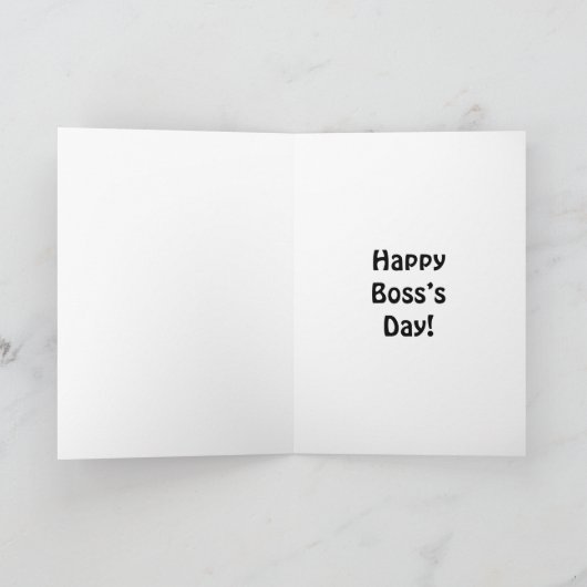 Funny National Boss's Day Wenskaart Kaart (Binnen)