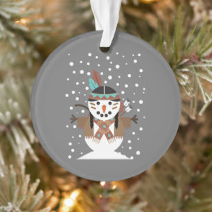 Funny Native American kerstboomversieringen Ornament