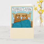 Funny Natuur roept op tot slaaploze Beren Kaart (Gele Bloem)