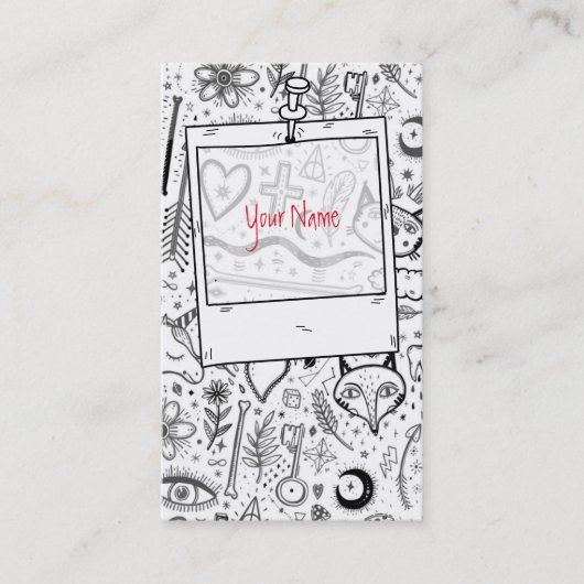 Funny Natuur van het model van "Life Sketchnotes" Visitekaartje (Voorkant)