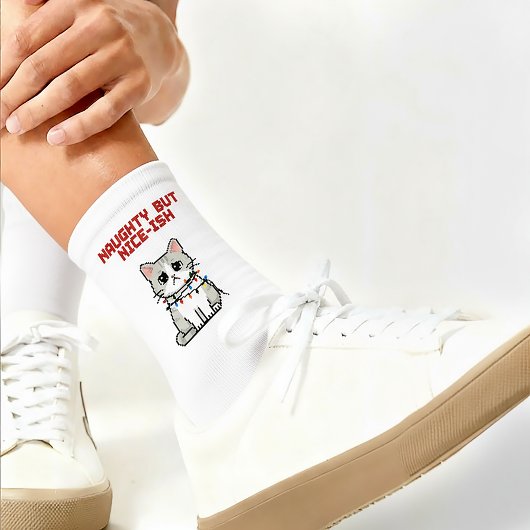 Funny Naughty but Nice-ish Christmas Socks Sokken