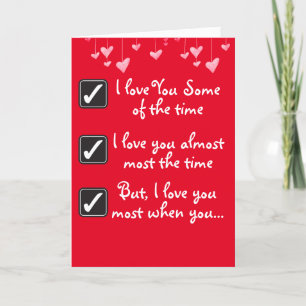 Funny Naughty Check Box Red Black Modern Valentijn Feestdagen Kaart