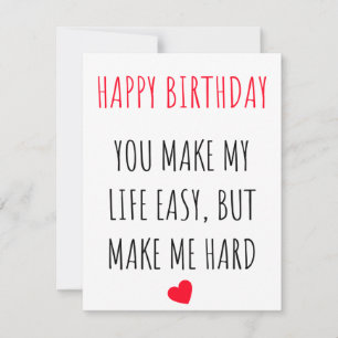 Funny Naughty Dirty Happy Birthday Card voor haar Feestdagenkaart