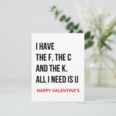 Funny Naughty Dirty Valentines carte de jour  (Debout devant)