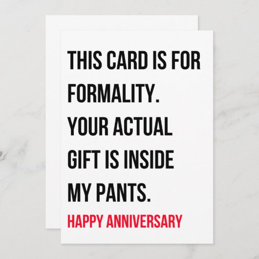 Funny Naughty Happy Anniversaire Carte (Devant / Derrière)