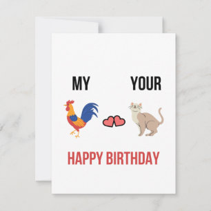 Funny Naughty Happy Birthday Card Feestdagenkaart