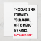 Funny Naughty Happy Jubileum Kaart (Voorkant / Achterkant)