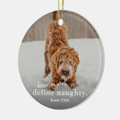 Funny Naughty Pet 2 met Kerstmis Keramisch Ornament (Links)