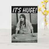 FUNNY NAUGHTY WOMAN BIRTHDAE GRANDE CARTE (Fleur jaune)